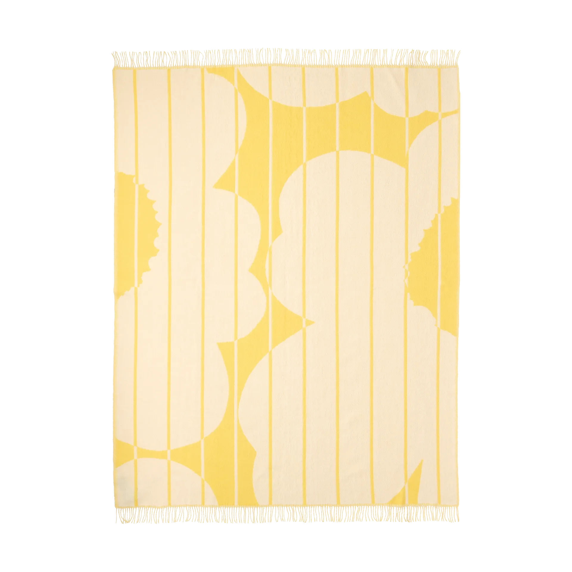 Vesi Unikko wollen plaid 140x180 cm, Spring yellow-ecru Marimekko