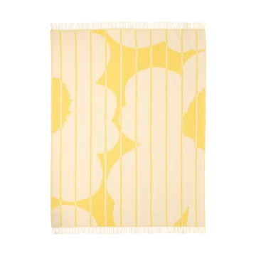 Vesi Unikko wollen plaid 140x180 cm - Spring yellow-ecru - Marimekko