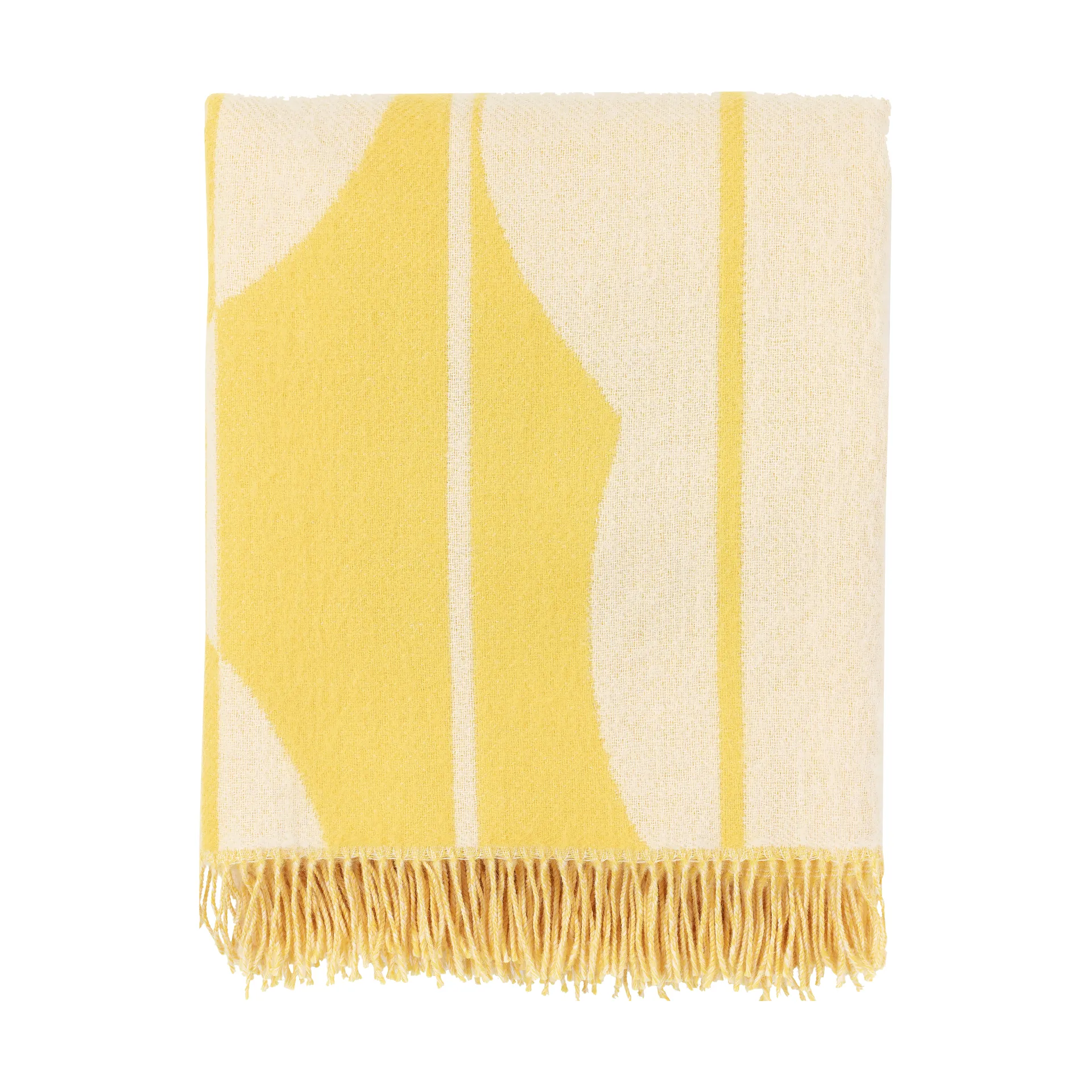Vesi Unikko wollen plaid 140x180 cm, Spring yellow-ecru Marimekko