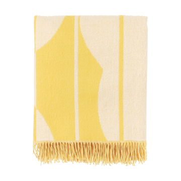 Vesi Unikko wollen plaid 140x180 cm - Spring yellow-ecru - Marimekko