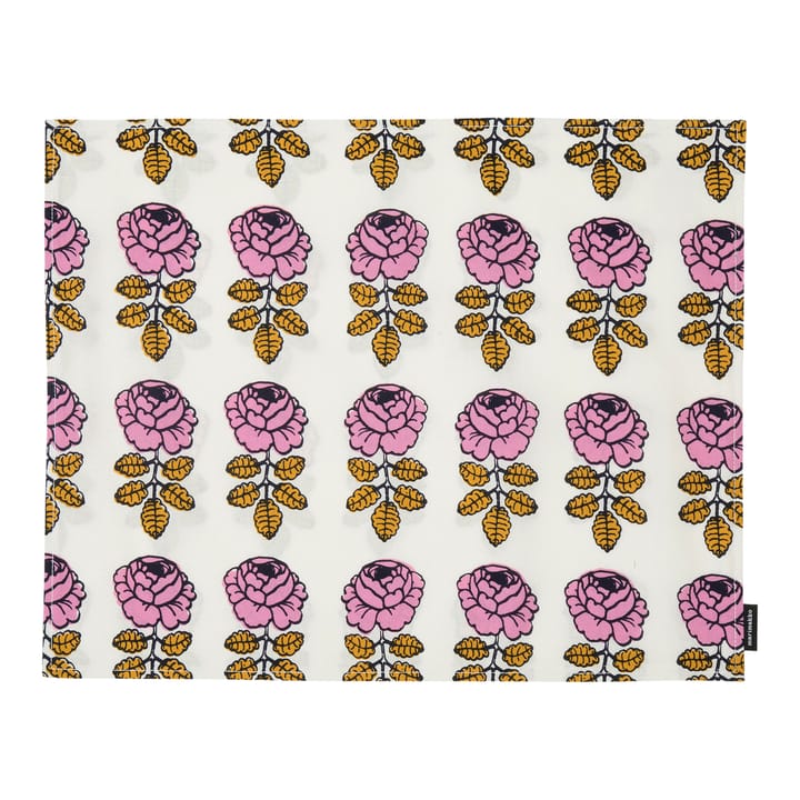 Vihkiruusu placemat 31x42 cm - Off white-roze-donkerblauw - Marimekko