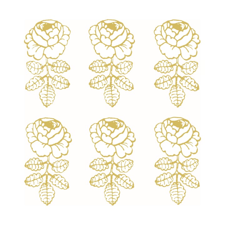 Vihkiruusu servet 33x33 cm 20-pack - Gold-white - Marimekko