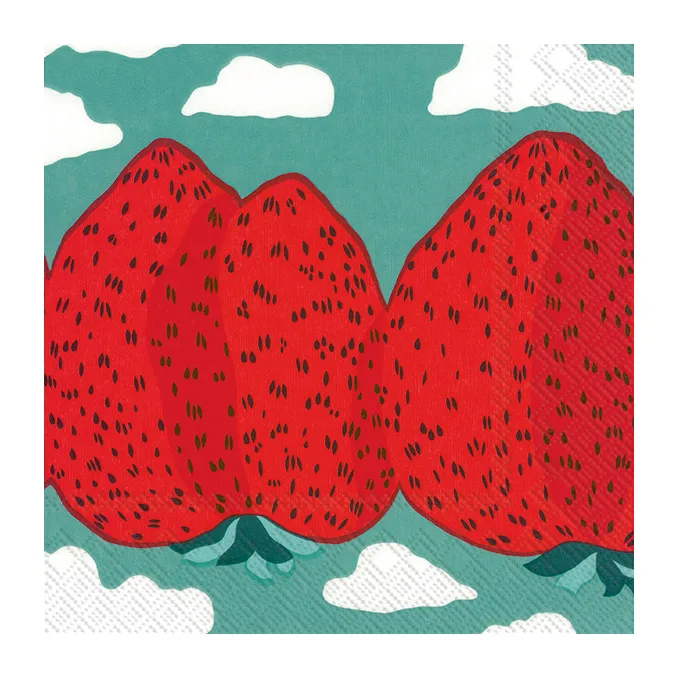 Woods servet 33x33 cm 20-pack, Rood Marimekko