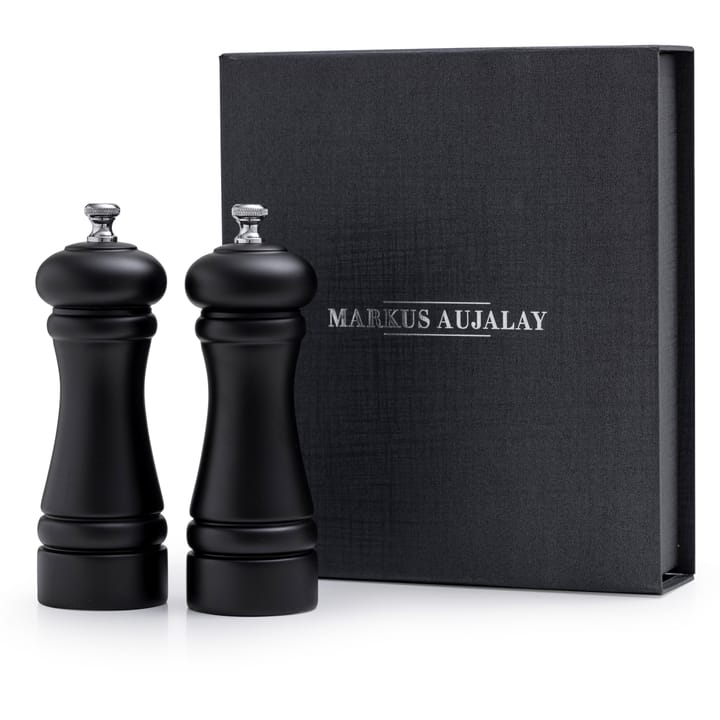 Markus zout- & pepermolen set, Zwart Markus Aujalay