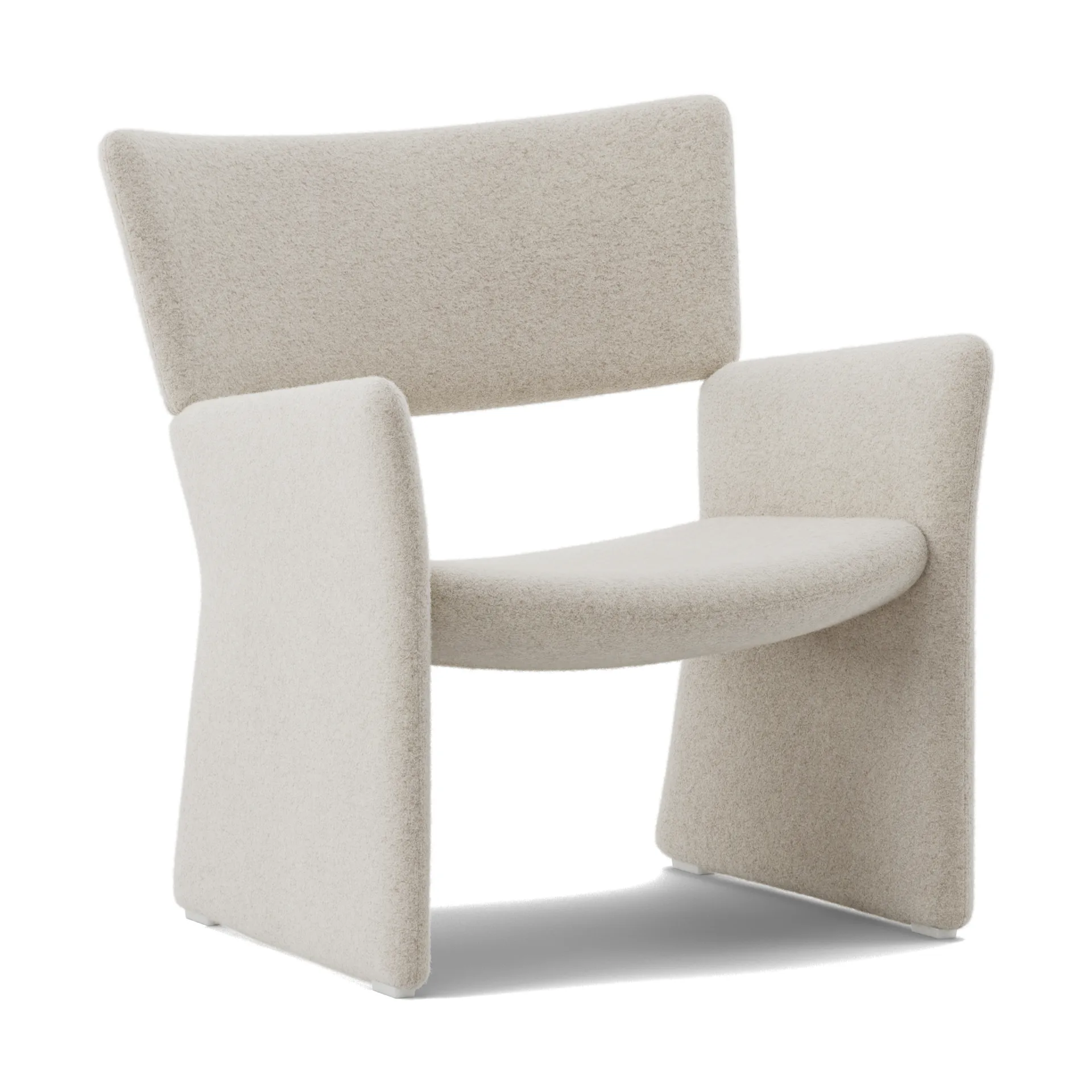 Crown Easy Chair, Spiral 21 Chalk Massproductions