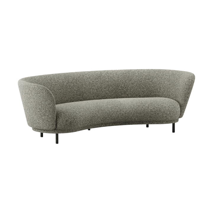 Dandy 3-zitsbank, Black oak - Kirkby Design, Spiral - 23 Monochrome Massproductions