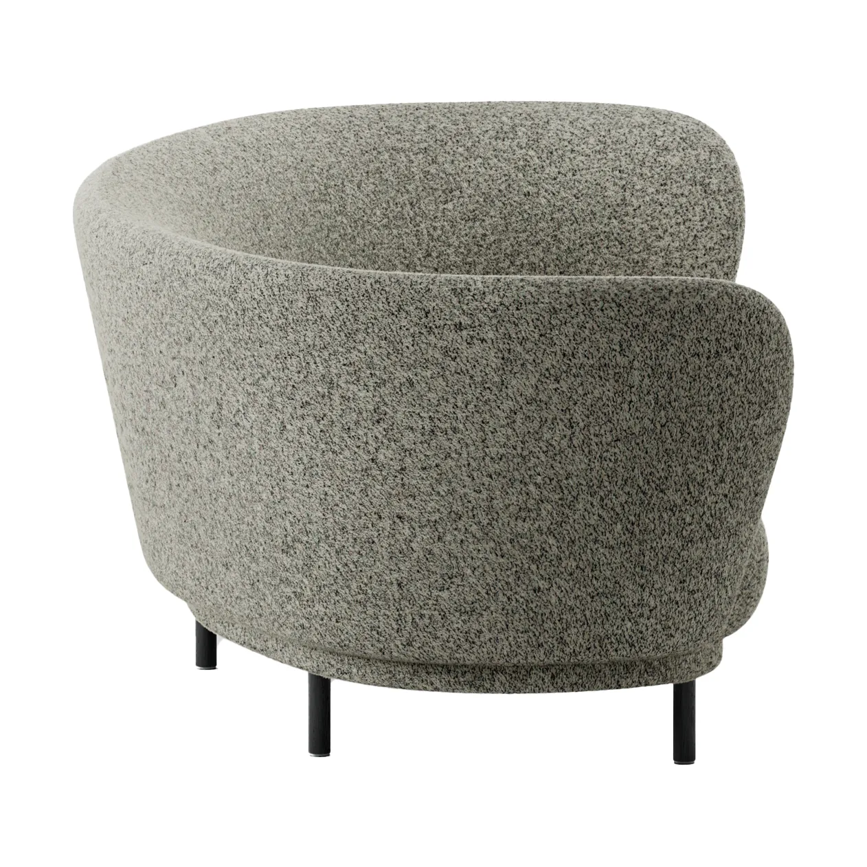 Dandy 3-zitsbank, Black oak - Kirkby Design, Spiral - 23 Monochrome Massproductions