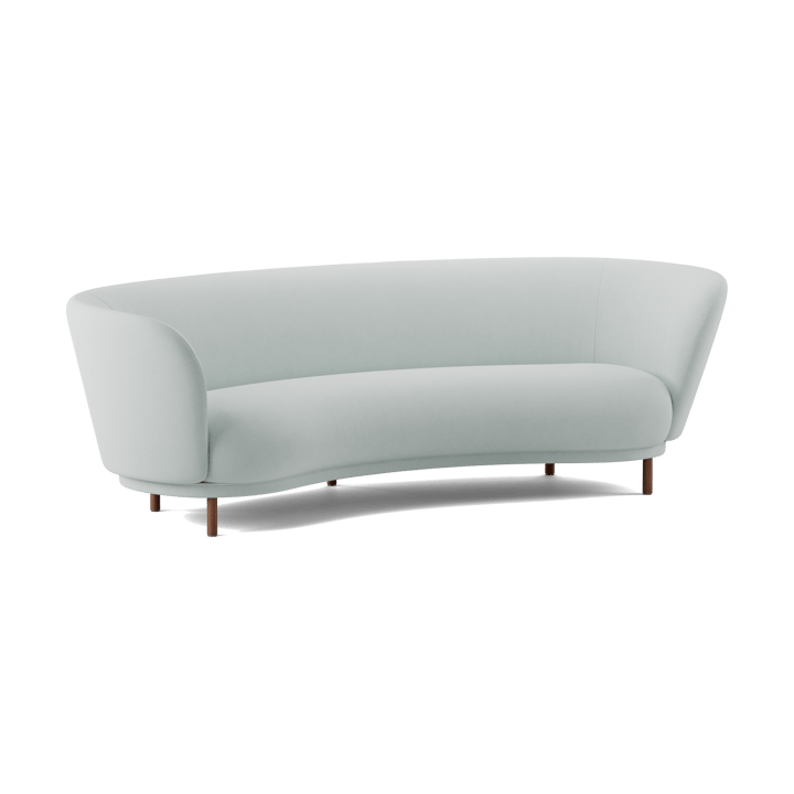 Dandy 3-zitsbank, Walnut-Linara 253 Swedish Grey Massproductions