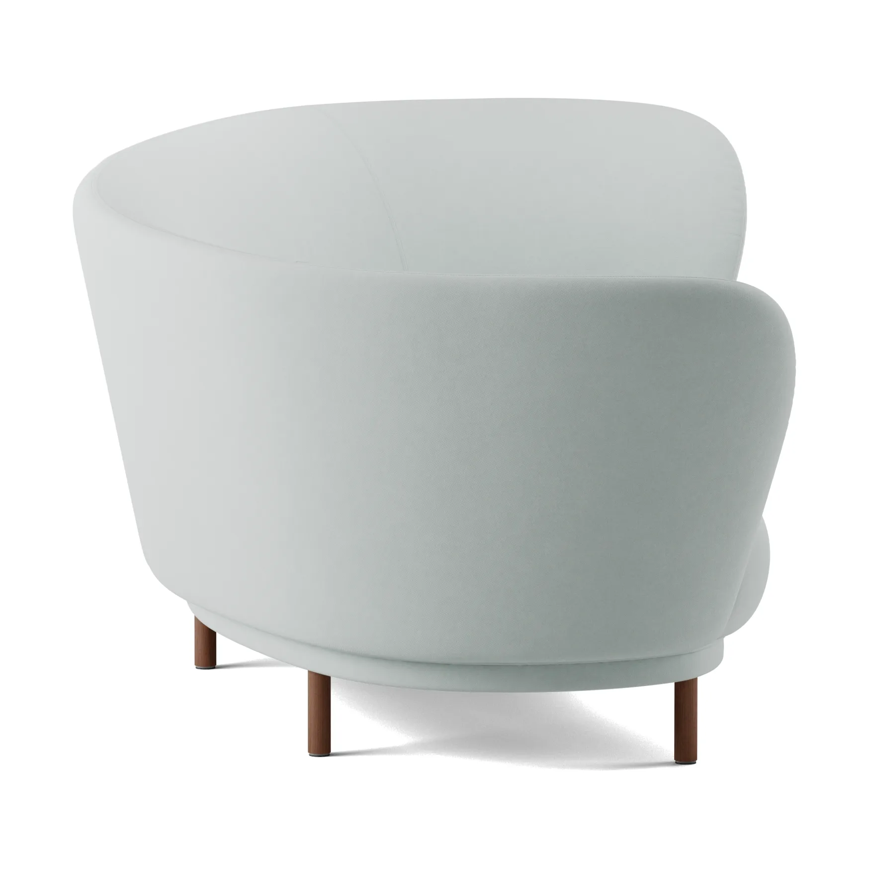 Dandy 3-zitsbank, Walnut-Linara 253 Swedish Grey Massproductions