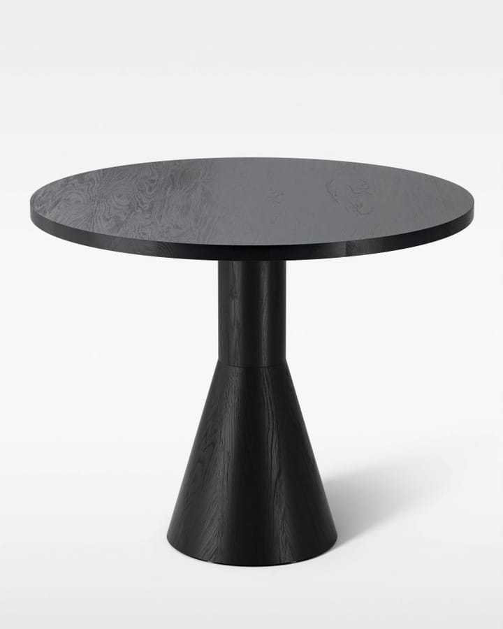 Draft eettafel Ø88 cm
 - Zwartgebeitst essenhout - Massproductions