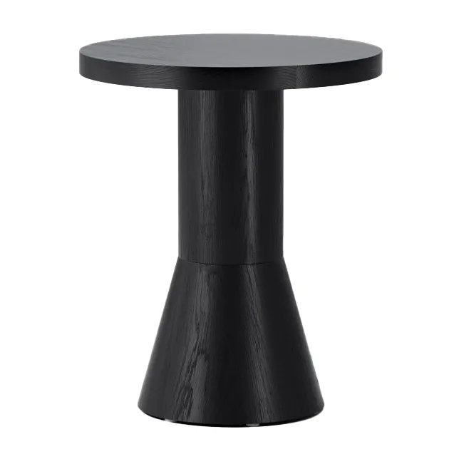 Draft tafel Ø40 cm, Zwartgebeitst essenhout Massproductions