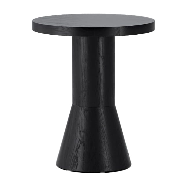 Draft tafel Ø40 cm - Zwartgebeitst essenhout - Massproductions