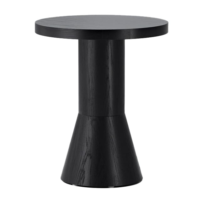 Massproductions Draft tafel Ø40 cm Zwartgebeitst essenhout