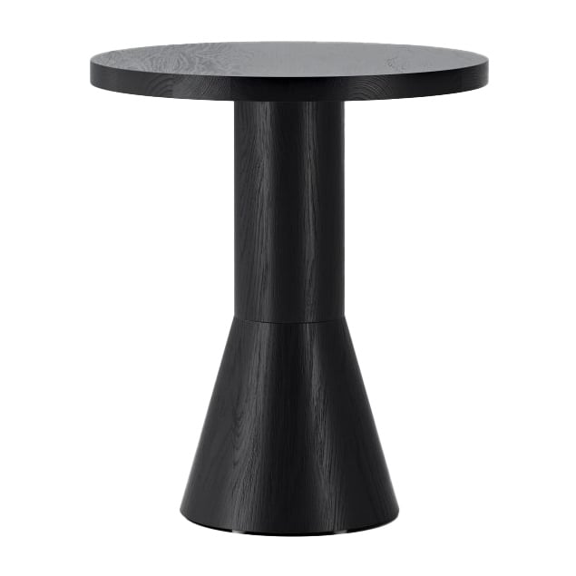 Massproductions Draft tafel Ø50 cm Zwartgebeitst essenhout