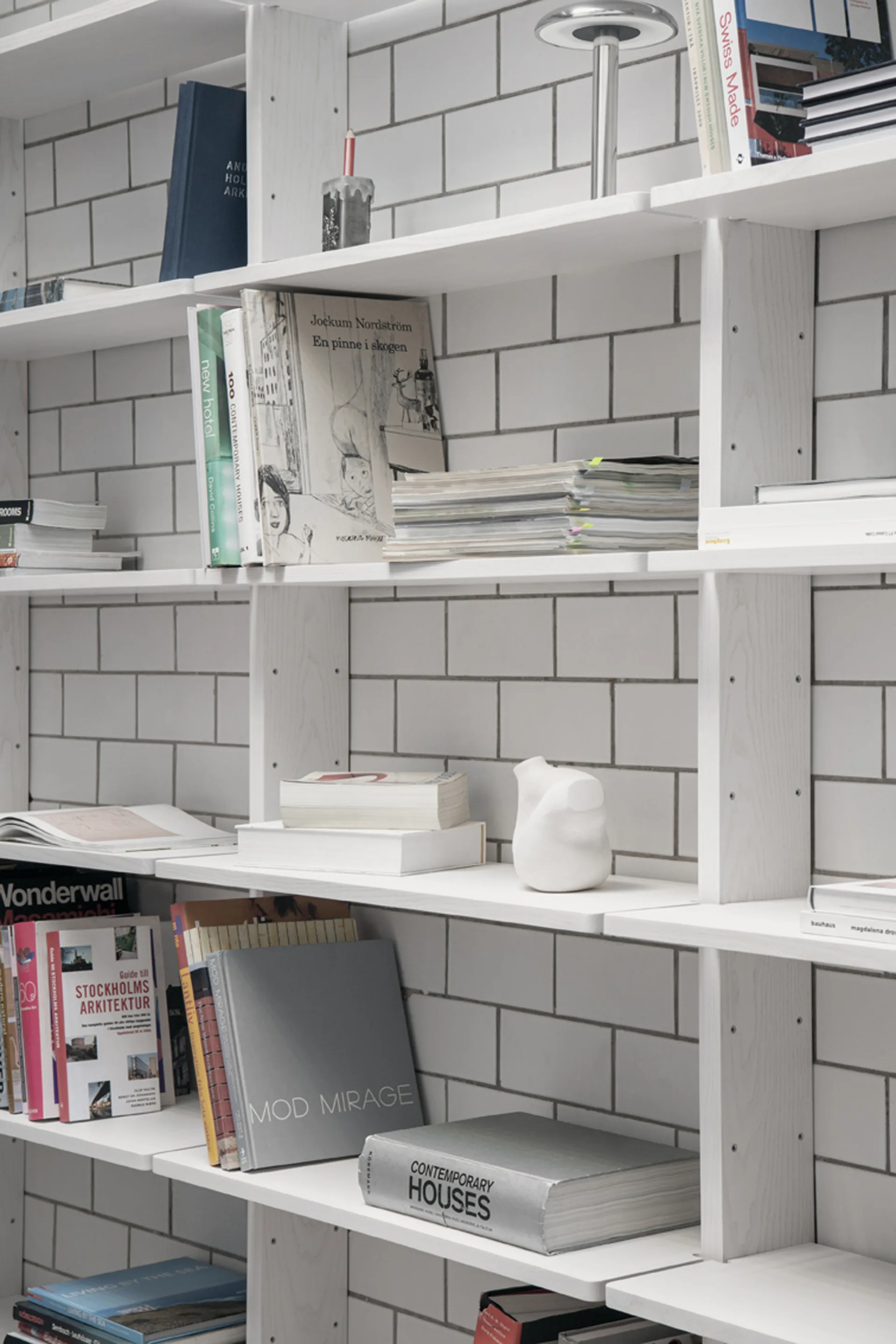 Gridlock Deep Shelf W800 plank, White stained Ash Massproductions