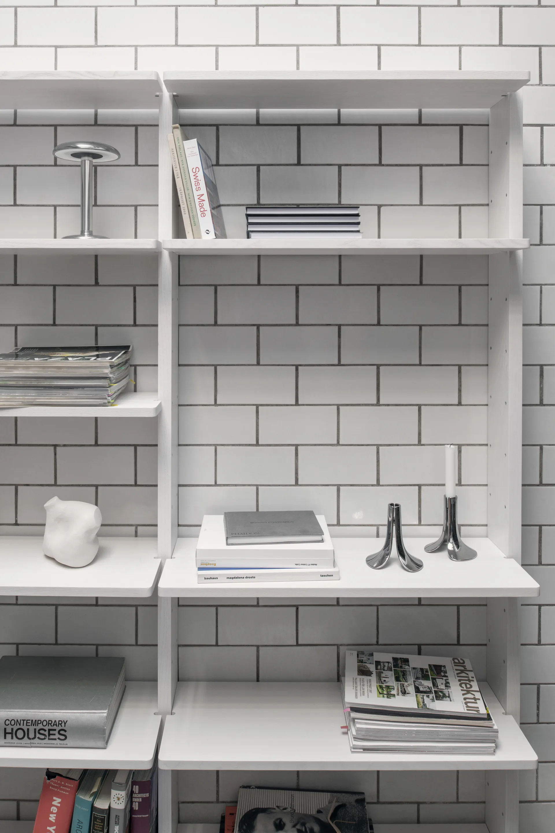 Gridlock Deep Shelf W800 plank, White stained Ash Massproductions