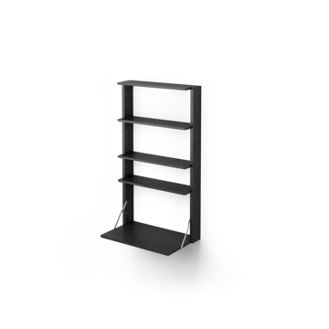 Gridlock - M1-A4-0-D wandrek met bureau - Black stained Ash - Massproductions