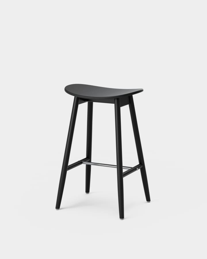 Icha barkruk 65 cm, Zwartgebeitst beukenhout Massproductions