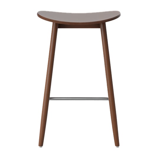 Massproductions Icha barkruk 65 cm Zwartgebeitst beukenhout