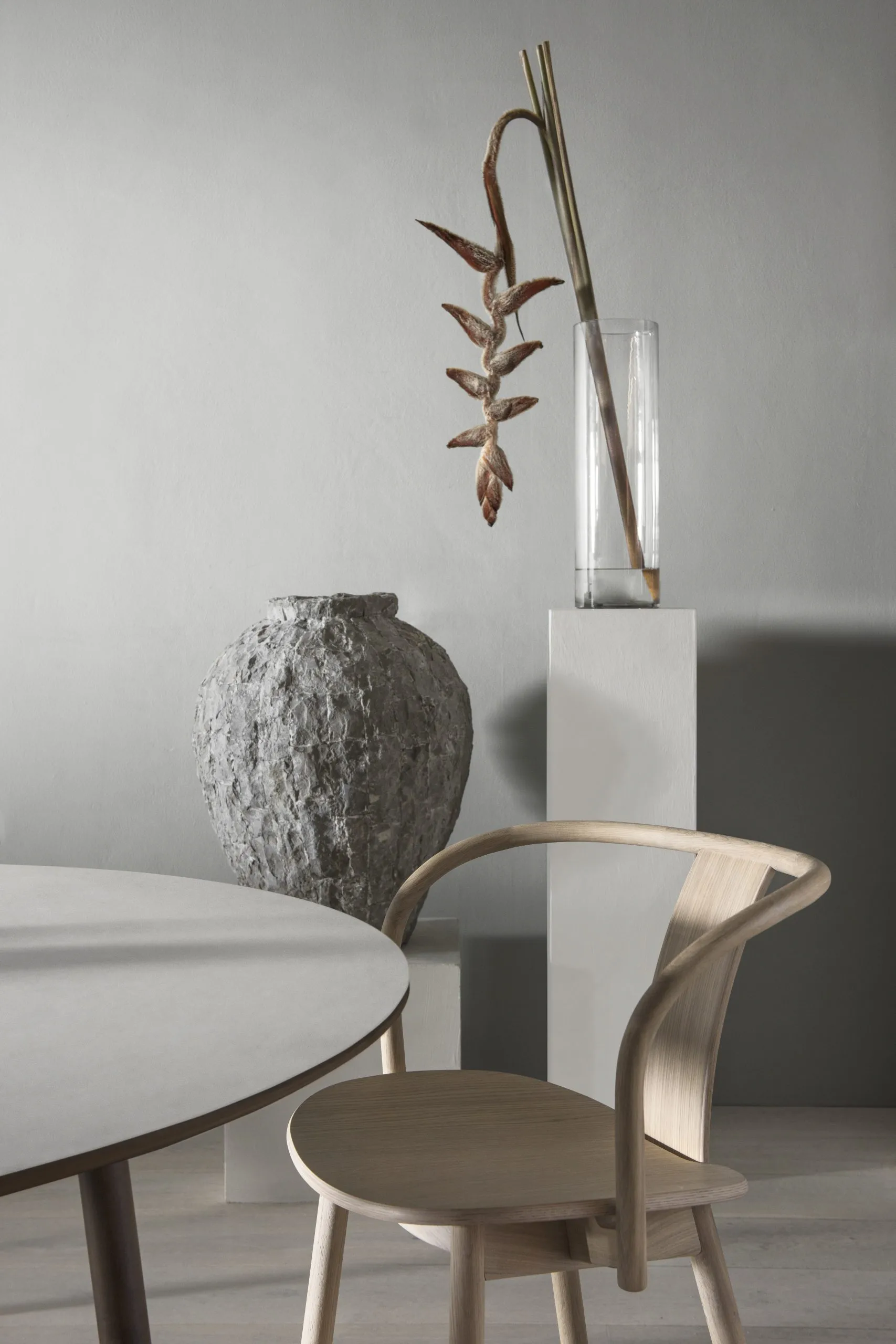 Icha stoel, Wit geolied beukenhout Massproductions