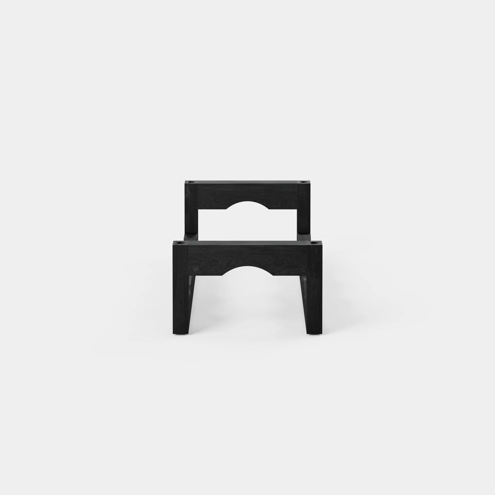 Silo stapelbaar wijnrek, Zwartgebeitst essenhout Massproductions