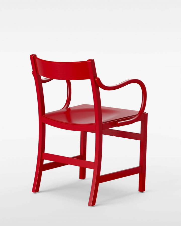 Waiter XL fauteuil, Roodgelakt beukenhout Massproductions