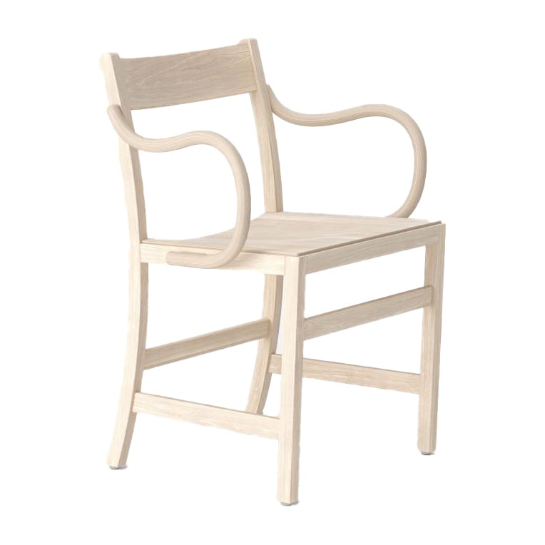 Massproductions Waiter XL fauteuil Wit geolied beukenhout