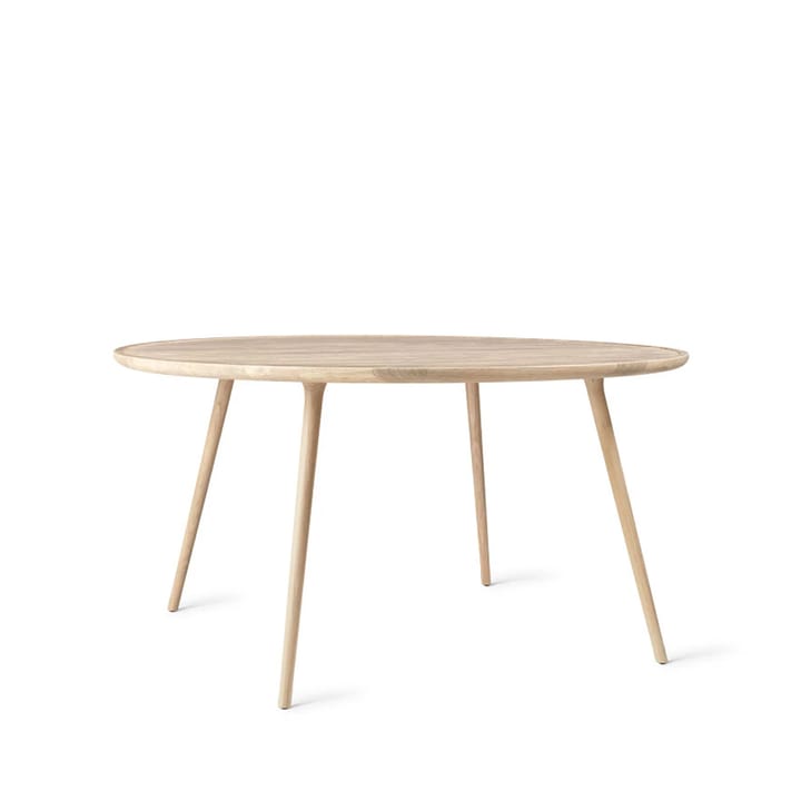 Accent eettafel rond - eikenhout witgepigmenteerde matte lak, ø140 cm - Mater