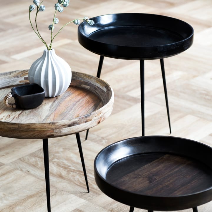 Bowl Large tafel, mango natuur, zwart onderstel Mater