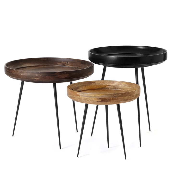 Bowl Large tafel, mango natuur, zwart onderstel Mater