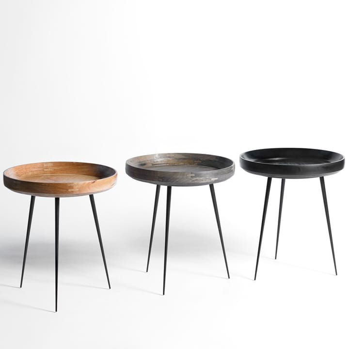 Bowl Large tafel, mango natuur, zwart onderstel Mater