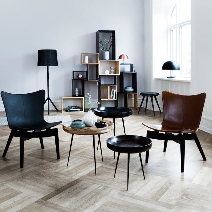 Bowl Large tafel, mango natuur, zwart onderstel Mater