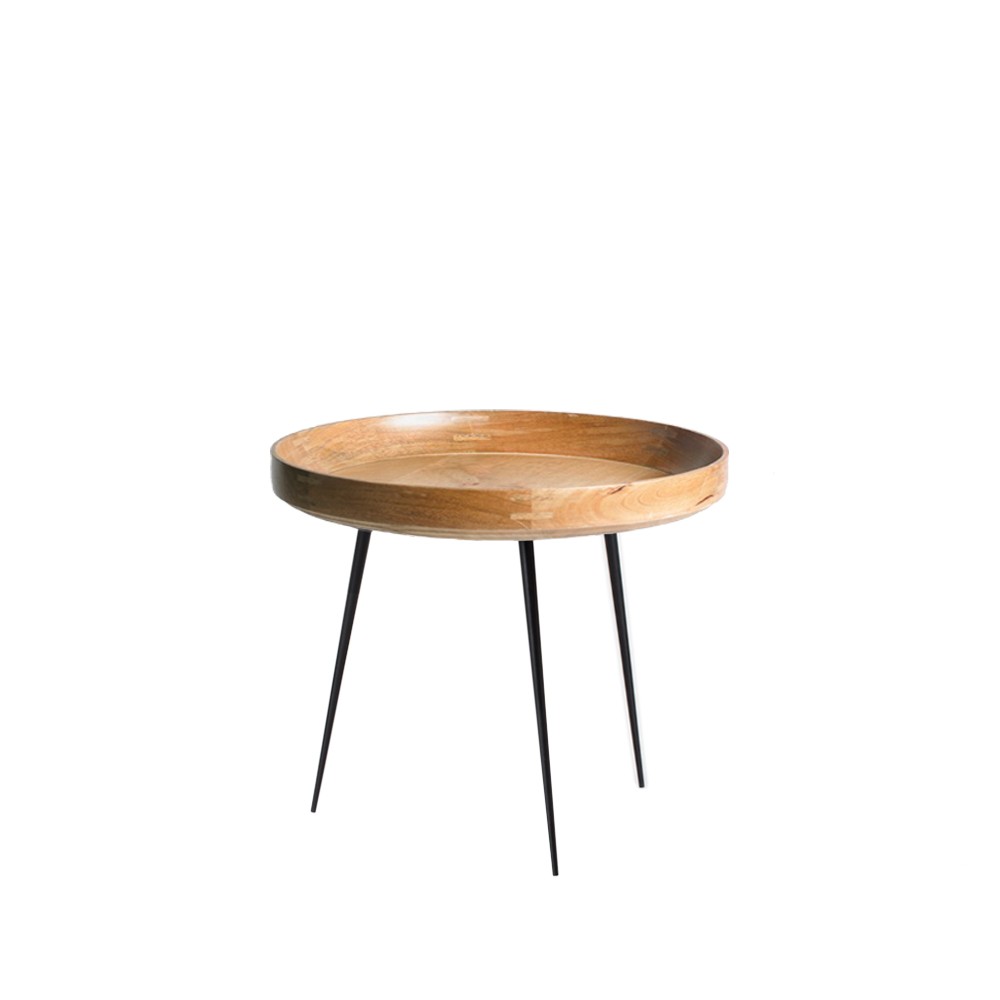 Mater Bowl Large tafel mango natuur, zwart onderstel