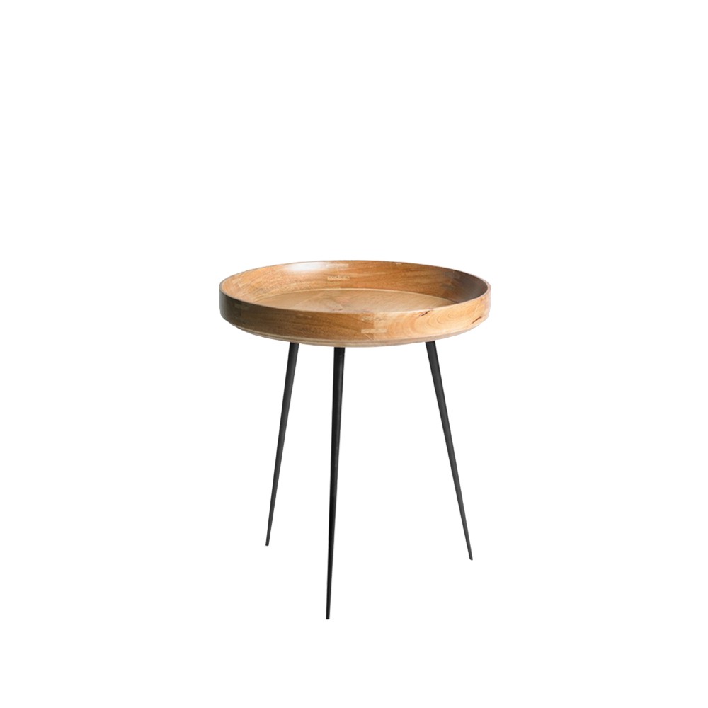 Mater Bowl medium tafel mango natuur, zwart onderstel