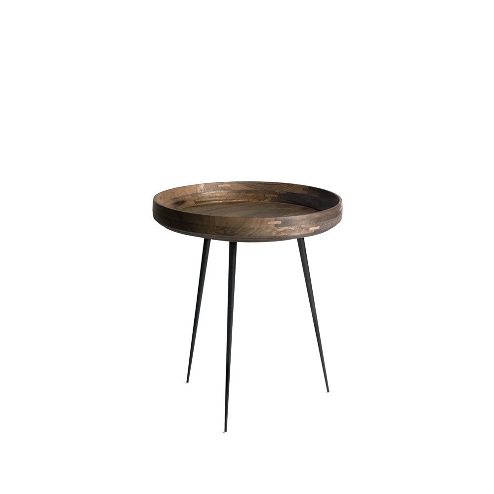 Mater Bowl medium tafel mango sirka grey, zwart onderstel