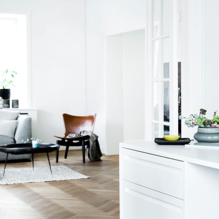 Bowl x-large tafel, mango zwart, zwart onderstel Mater