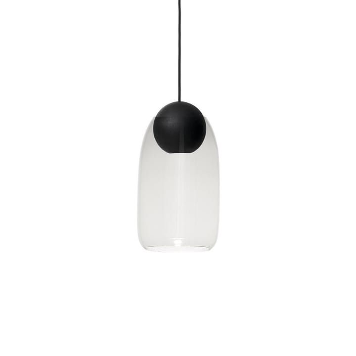 Liuku Ball hanglamp - transparant, zwartgelakt lindehout - Mater