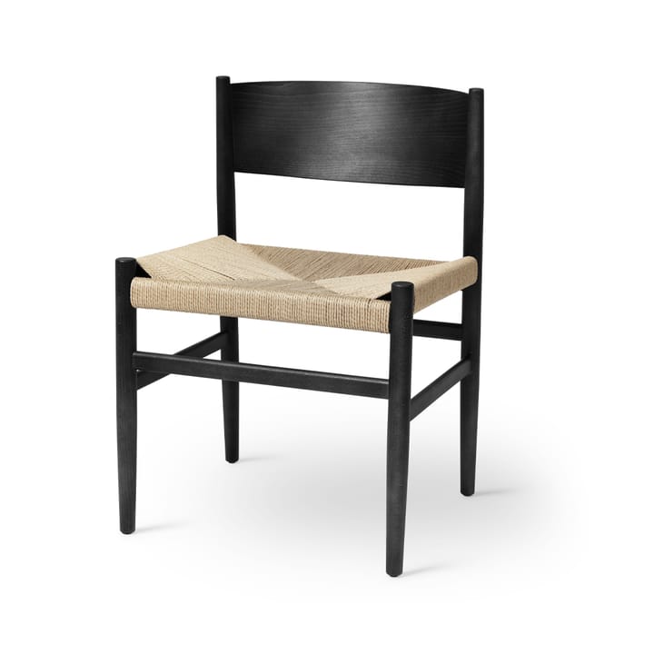 Nestor stoel - zwart beukenhout, natuurkleurig papieren touw - Mater