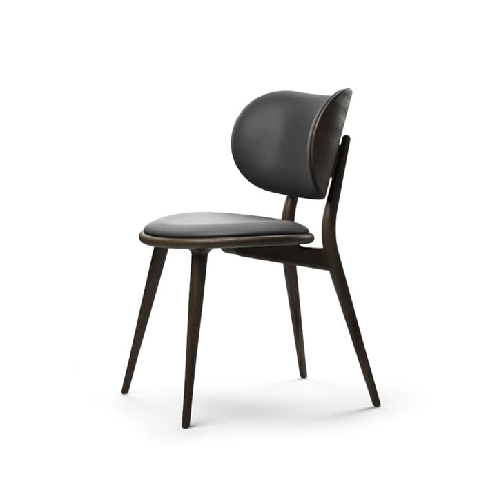 The Dining Chair stoel - leer zwart, zwartgebeitst beukenhout - Mater