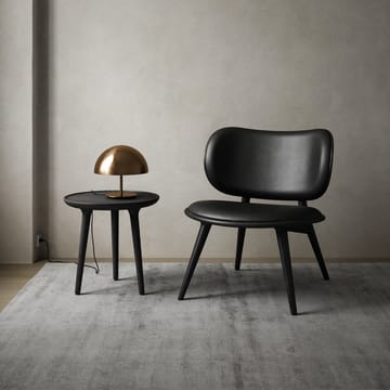 The Lounge Chair loungestoel - leer black, sirka grey onderstel - Mater