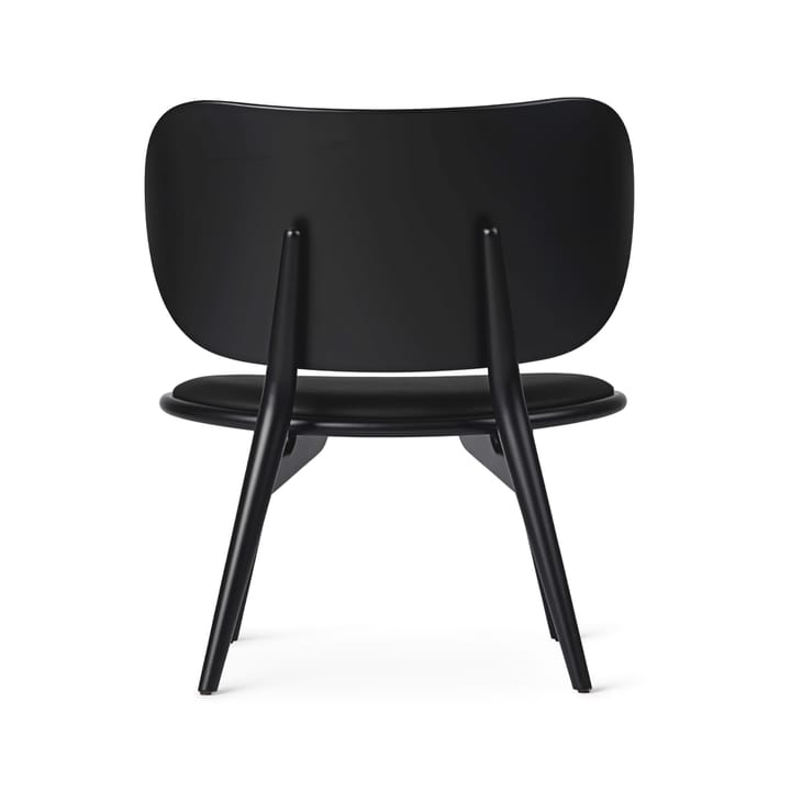 The Lounge Chair loungestoel, leer black, zwartgebeitst beukenhouten onderstel Mater