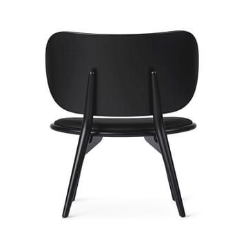 The Lounge Chair loungestoel - leer black, zwartgebeitst beukenhouten onderstel - Mater