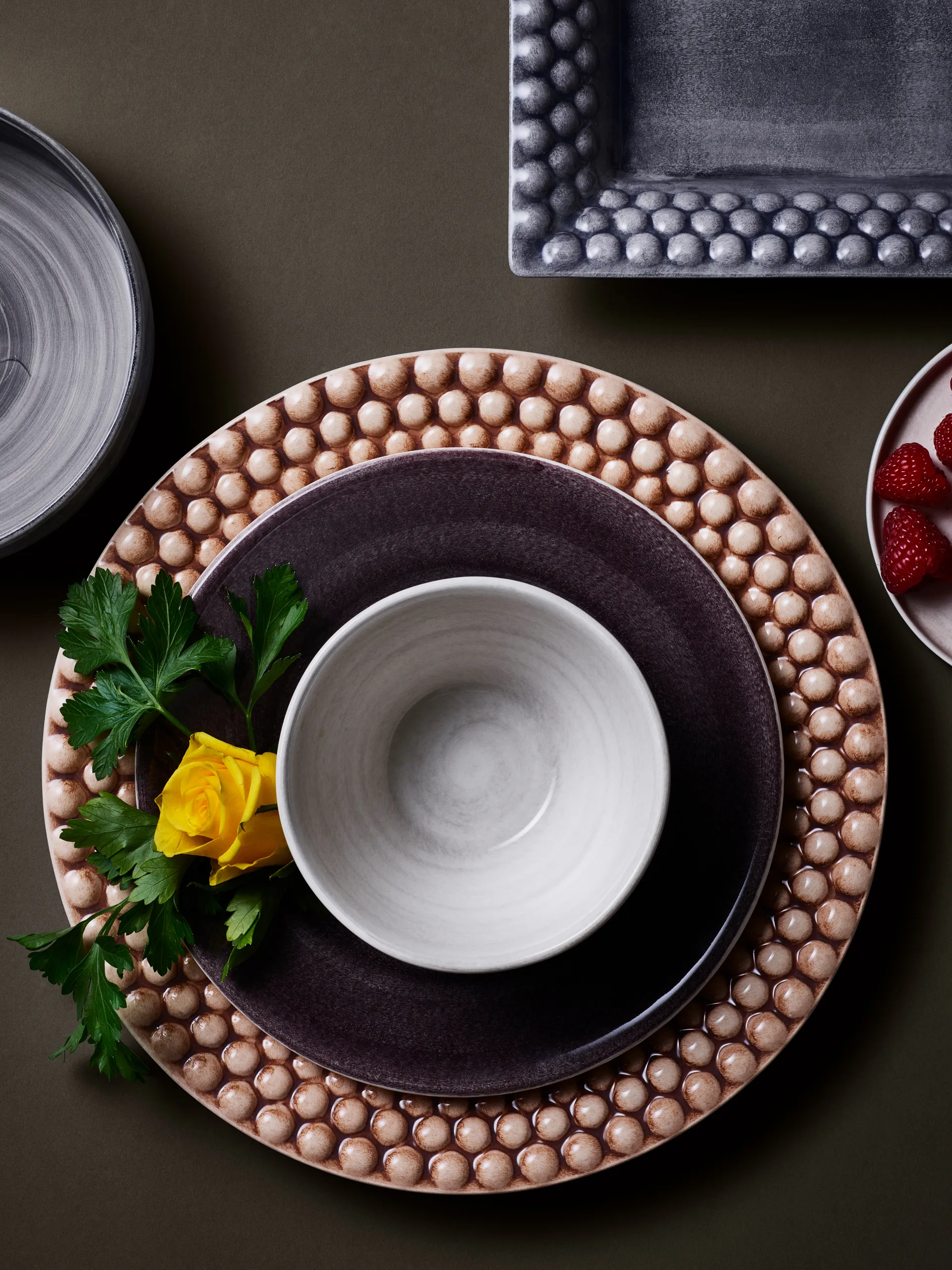 Basic bord, 21 cm, Donkerpaars Mateus