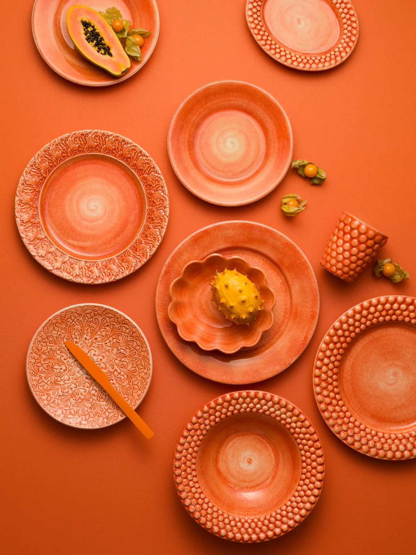 Basic bord, 21 cm, Oranje Mateus