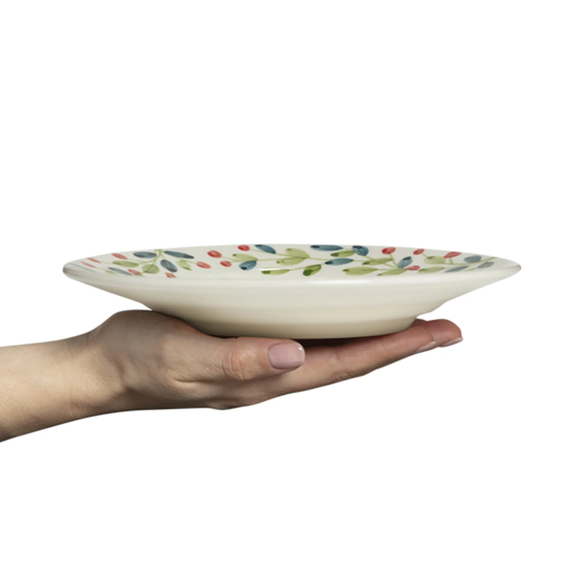 Basic kerstbord Ø21 cm, Wit-multi Mateus