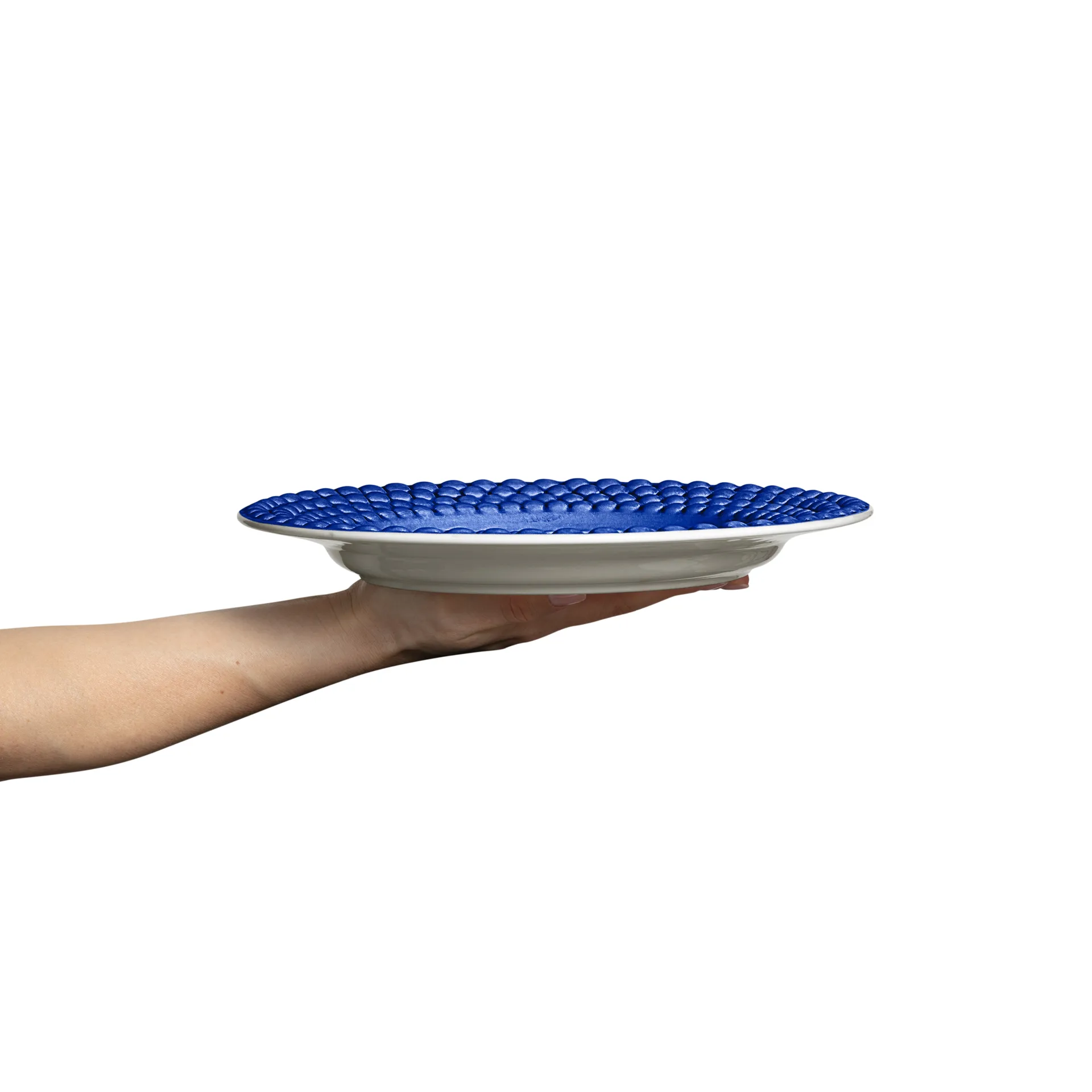 Bubbles bord, 28 cm, Blauw Mateus