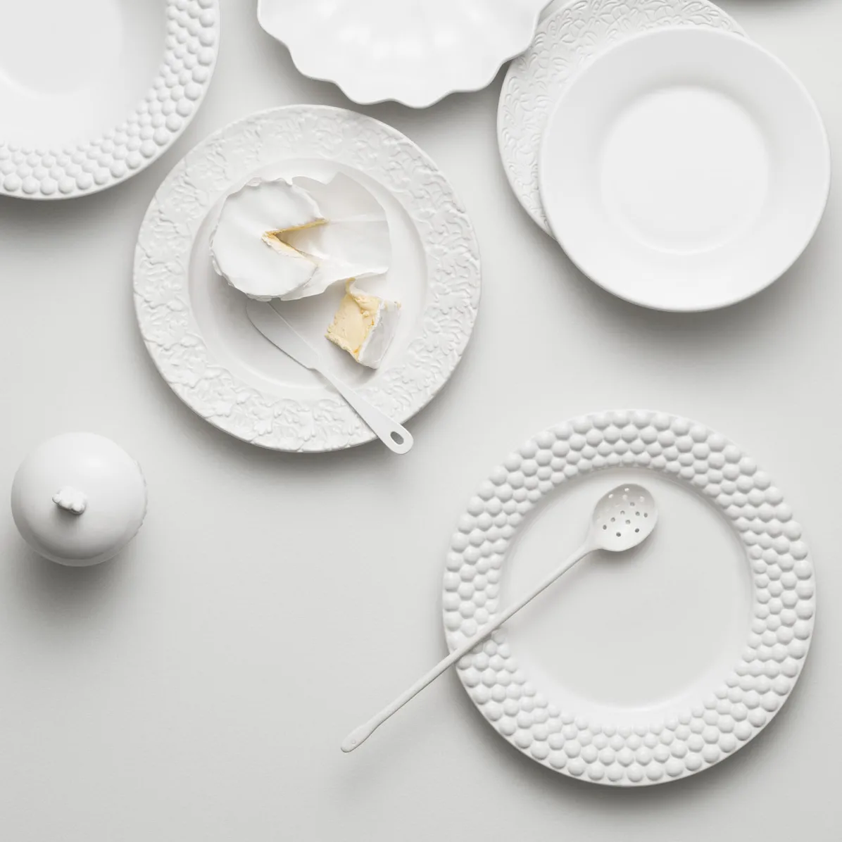 Bubbles bord, 28 cm, Wit Mateus