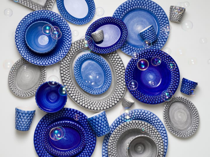 Bubbles ovaal bord, 20 cm, Blauw Mateus