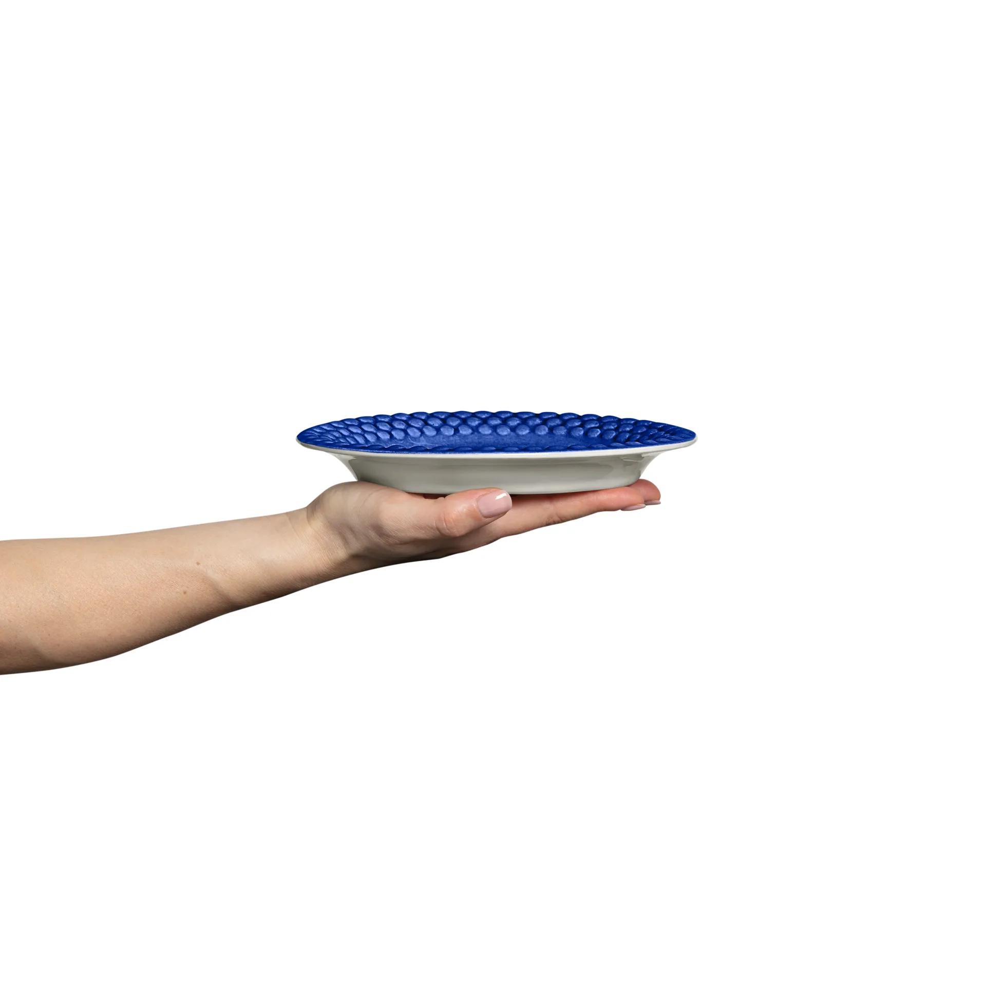 Bubbles ovaal bord, 20 cm, Blauw Mateus