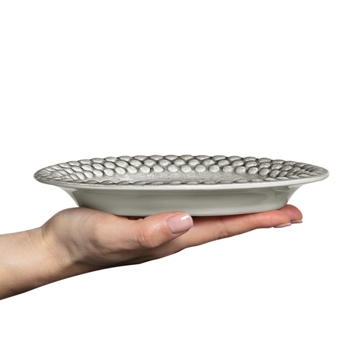 Bubbles ovaal bord, 20 cm, Grijs Mateus